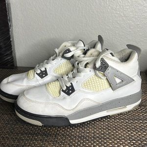 Size 7y - Nike Air Jordan 4 Retro OG "White Cement" (GS) 2015